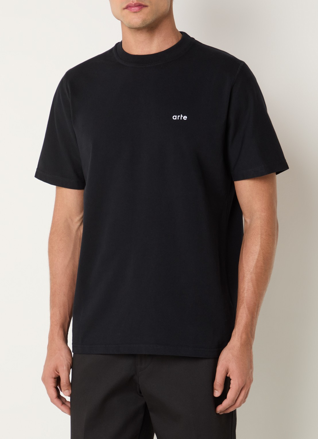 Arte Antwerp T-shirt met logo- en backprint - achterkant zwart