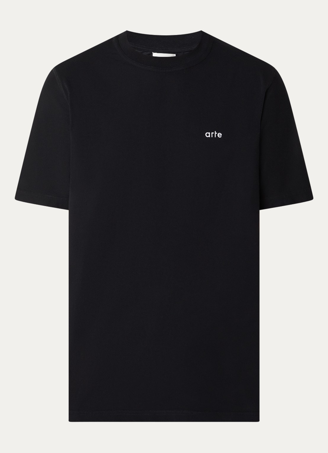 Arte Antwerp T-shirt met logo- en backprint - voorkant 3 zwart