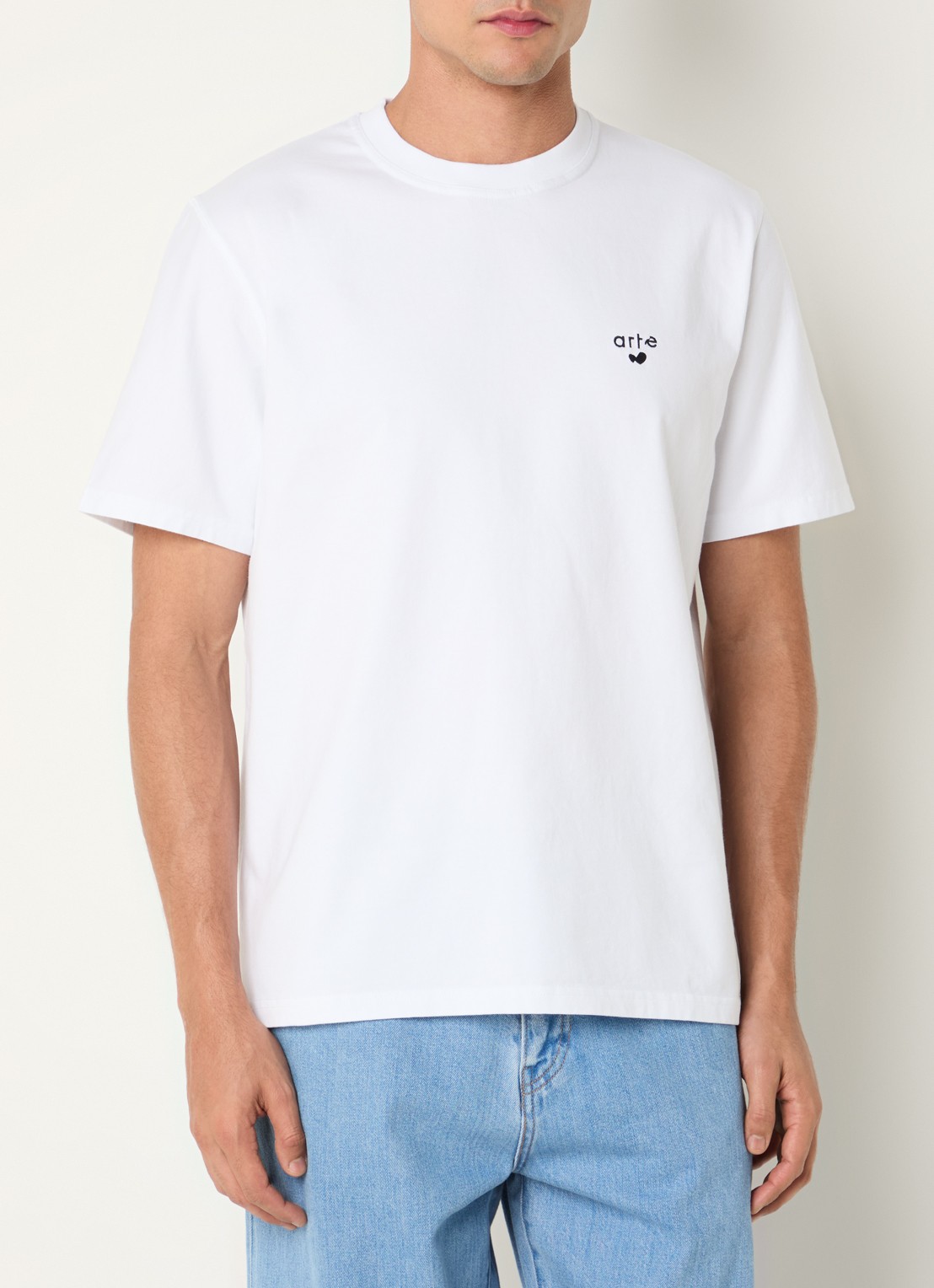 Arte Antwerp T-shirt met logoborduring - detail 3 wit