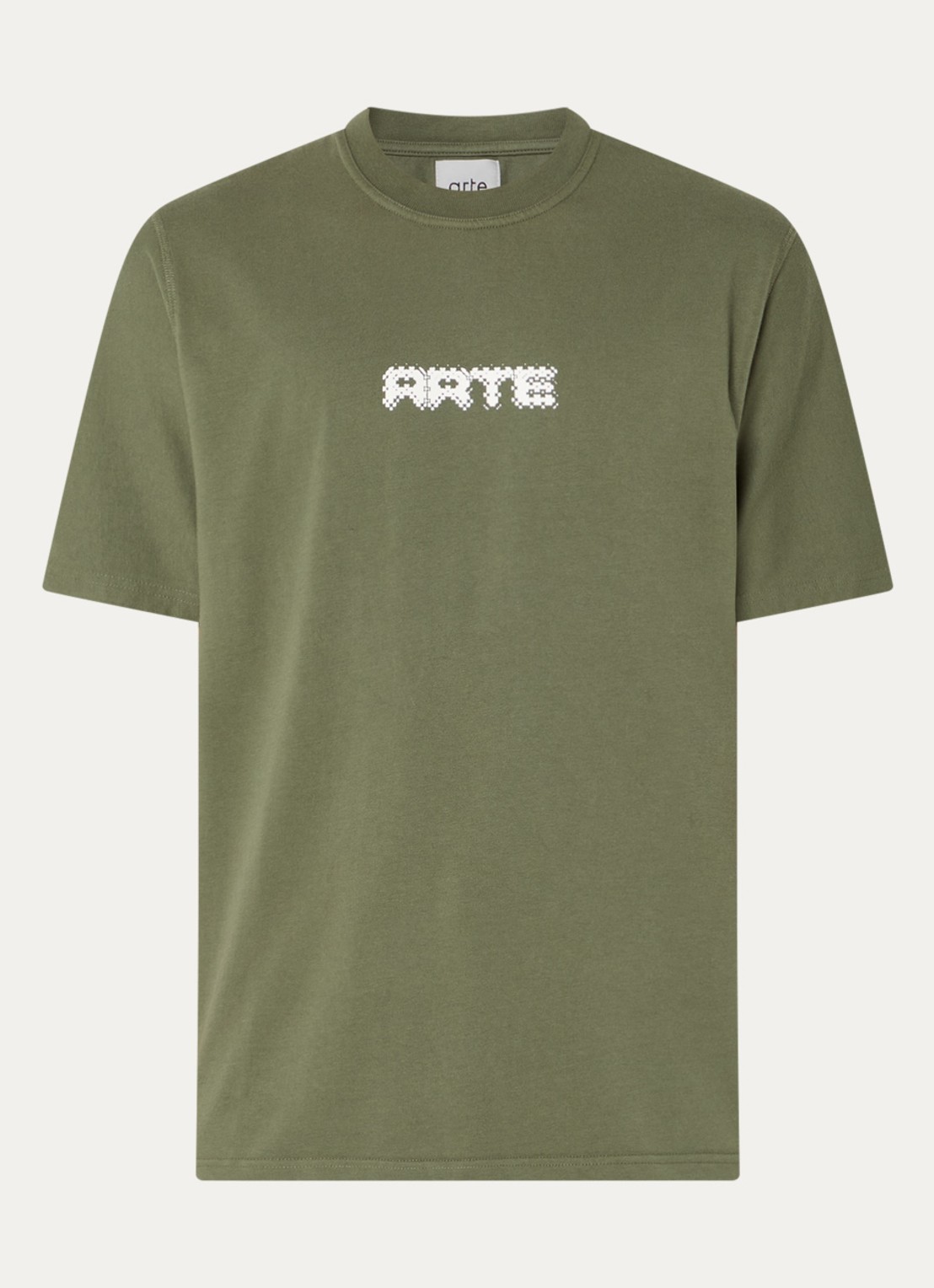 Arte Antwerp T-shirt met logoprint - voorkant 2 donkergroen