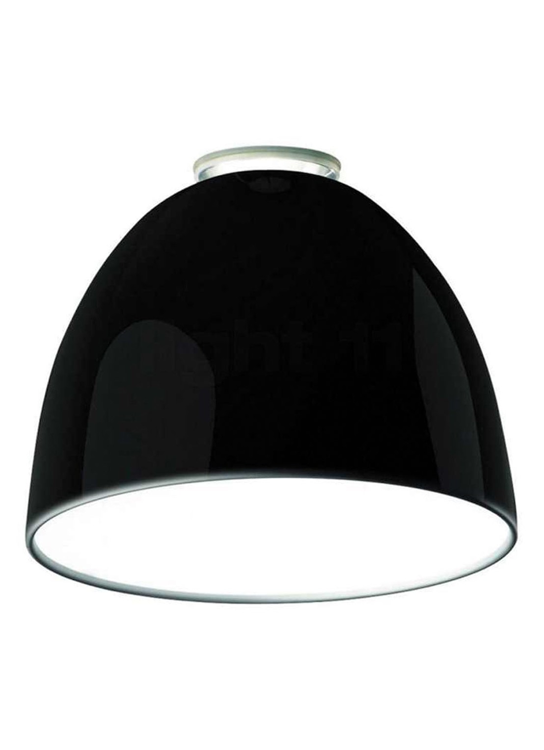Artemide Nur mini gloss hanglamp 28 x Ø36 cm - voorkant zwart