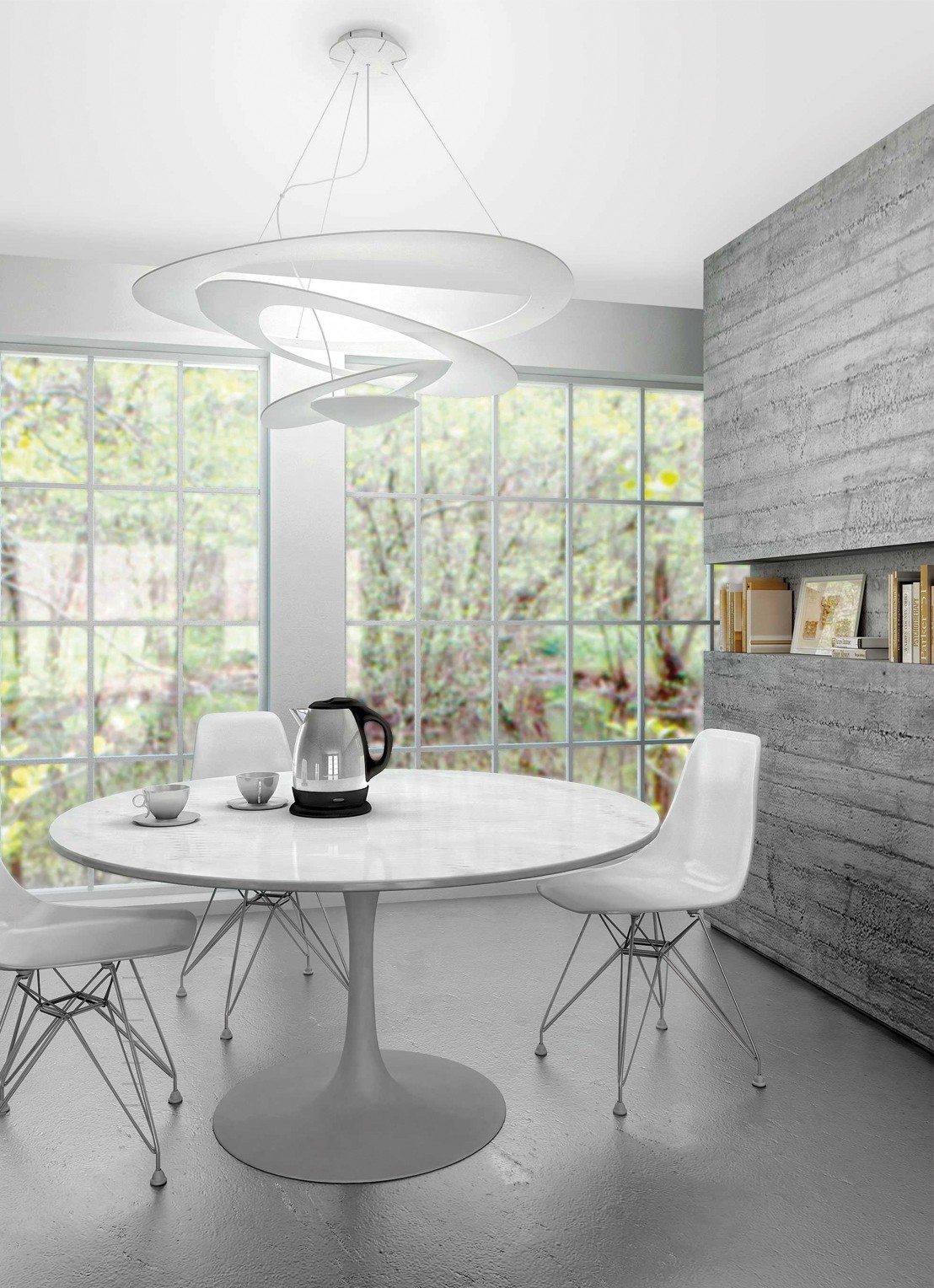 Artemide Pirce mini hanglamp - voorkant 2 gebroken wit