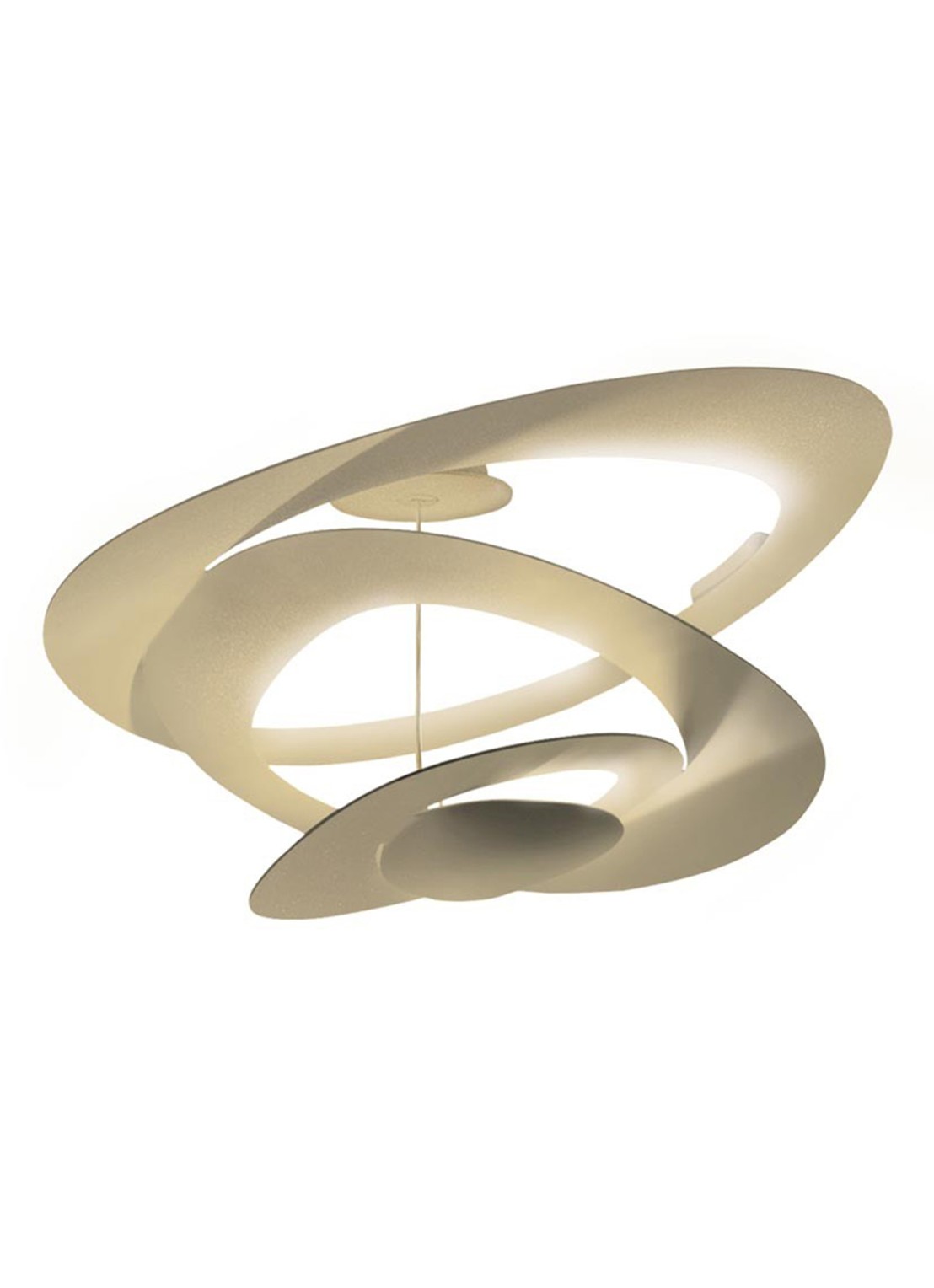 Artemide Pirce Mini Soffitto plafondlamp LED 3000K 78 x 72 x 38 cm - voorkant goud