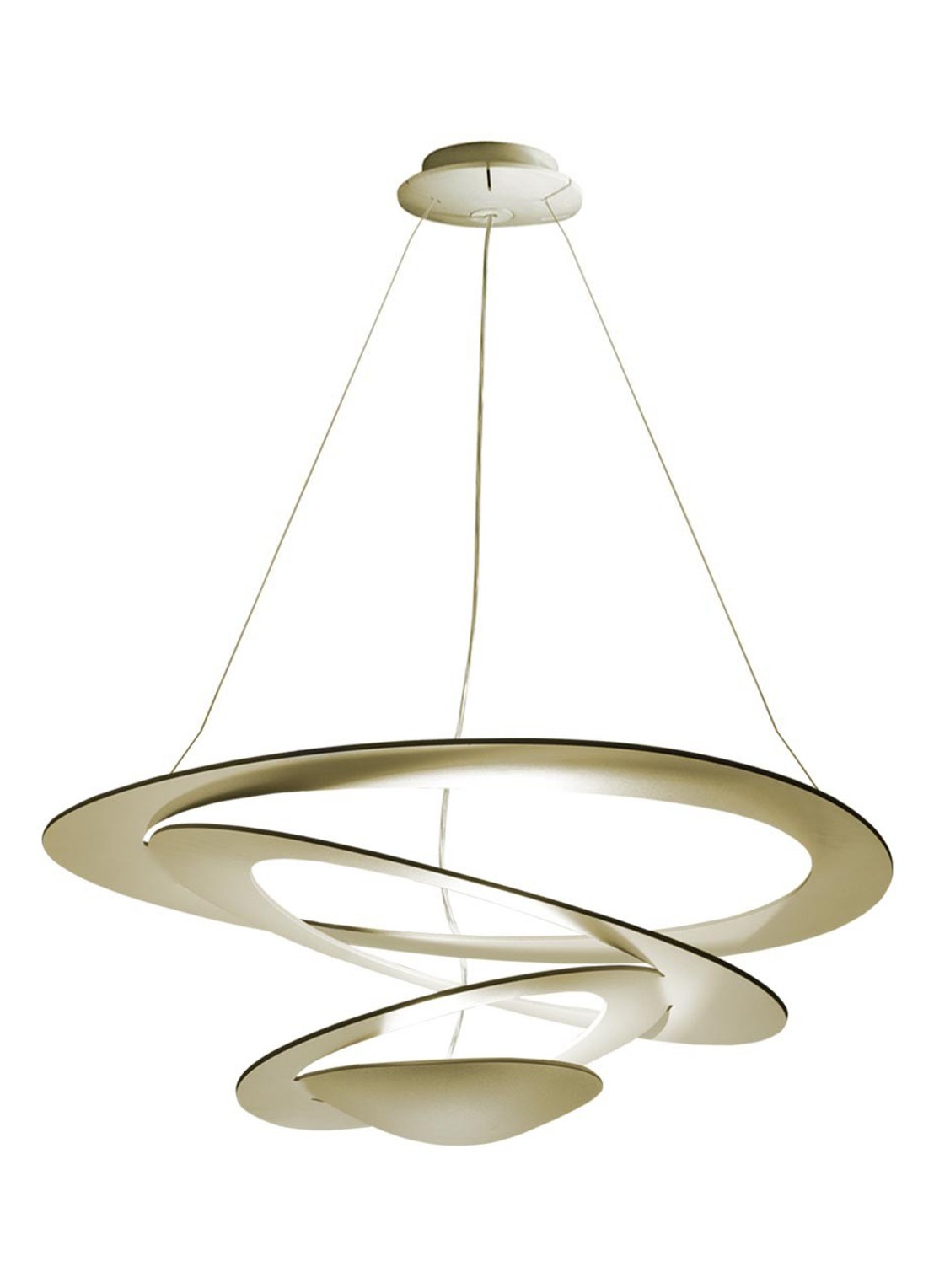 Artemide Pirce Mini Sospensione LED hanglamp 23 x Ø67 cm - voorkant goud