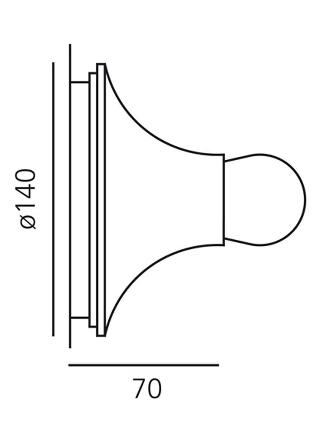 Artemide Teti wandlamp Ø14 cm - detail transparant