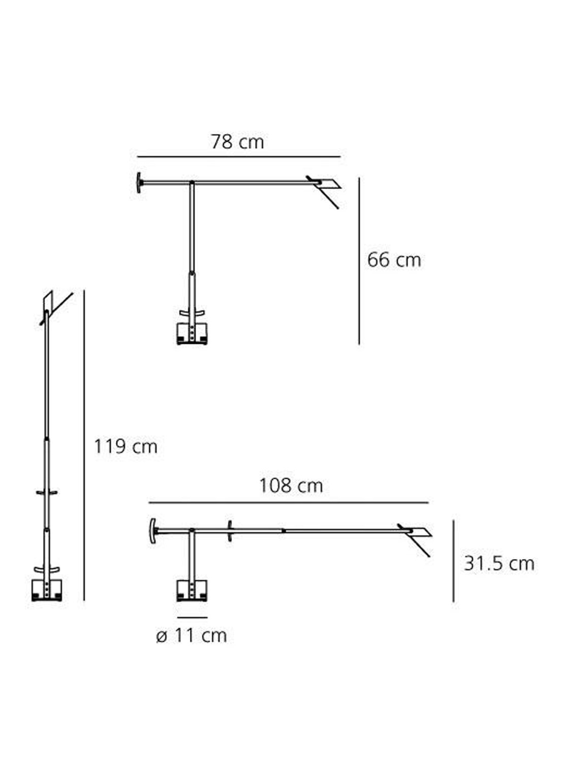 Artemide Tizio bureaulamp retrofit - detail 5 zwart