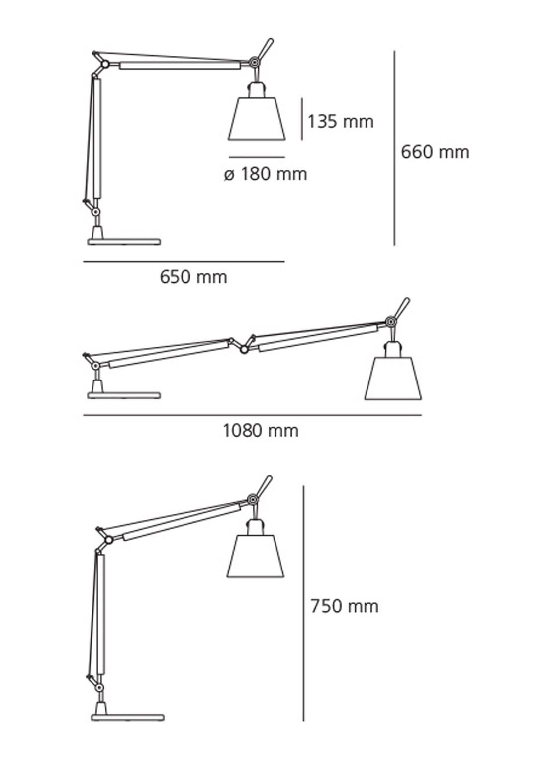 Artemide Tolomeo Basculante Terra vloerlamp 226 x Ø33 cm - detail 5 creme