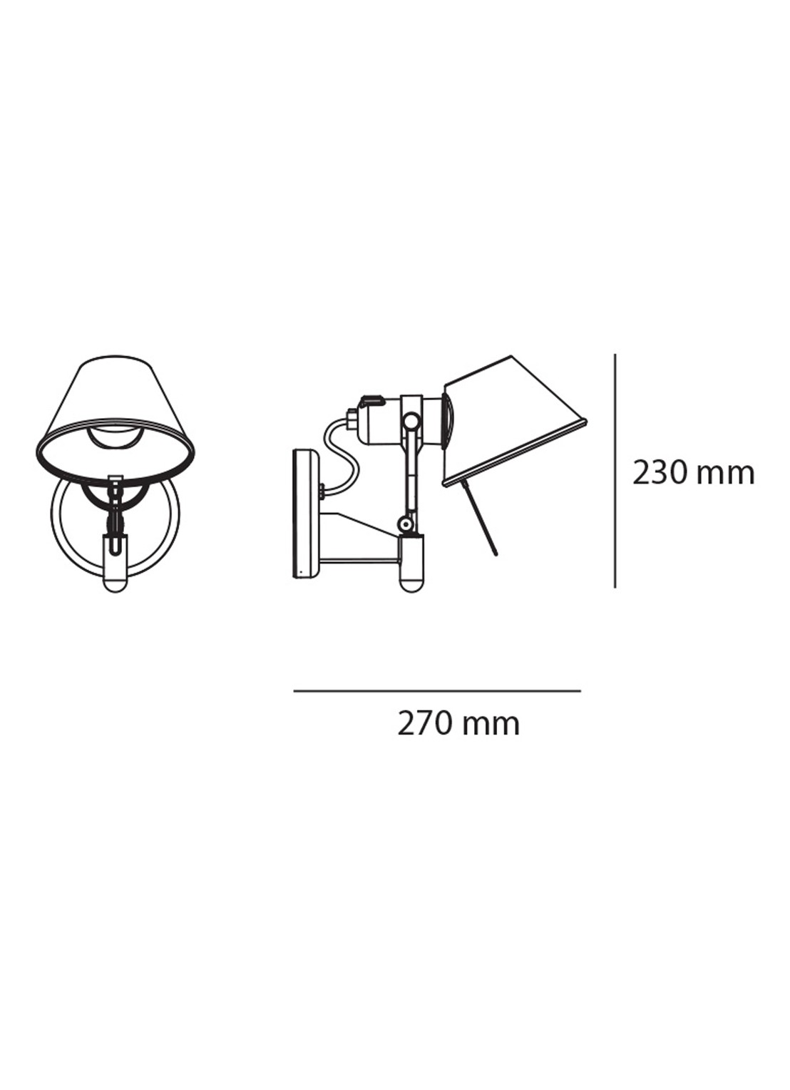 Artemide Tolomeo Faretto wandlamp 23 cm x Ø14,5 cm  - detail undefined