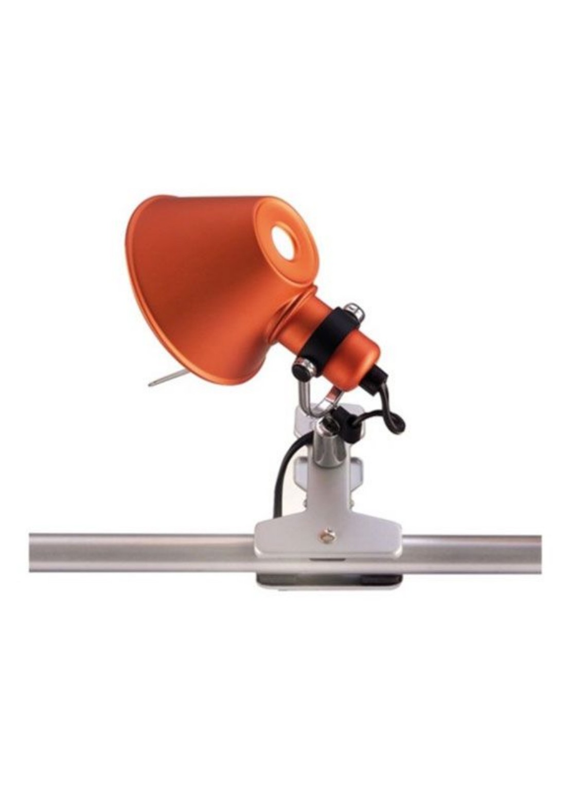 Artemide Tolomeo Micro Pinza klemlamp - voorkant oranje