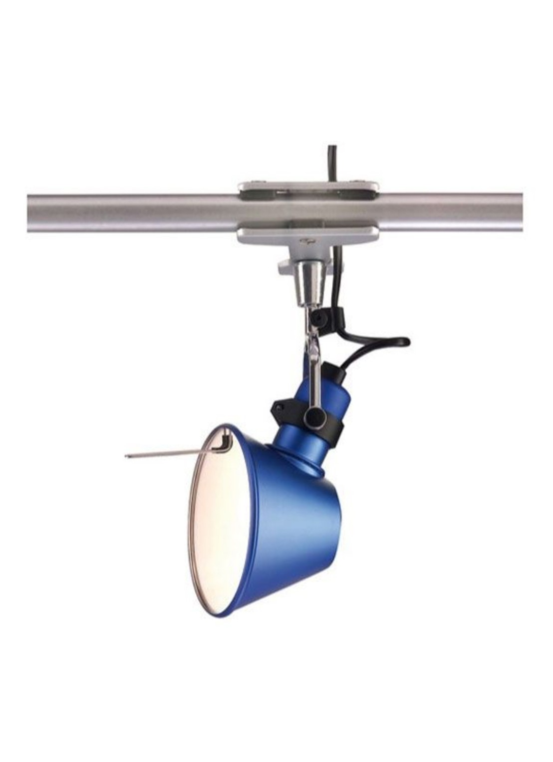 Artemide Tolomeo Micro Pinza klemlamp - voorkant blauw
