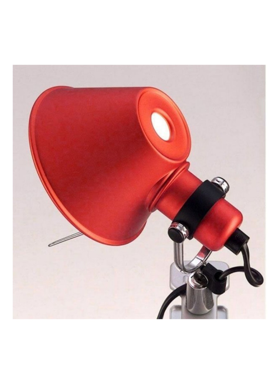 Artemide Tolomeo Micro Pinza klemlamp - voorkant rood