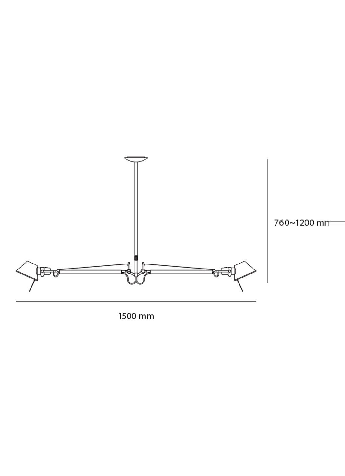 Artemide Tolomeo Sospensione hanglamp 150 x 120 cm - detail 3 metaal