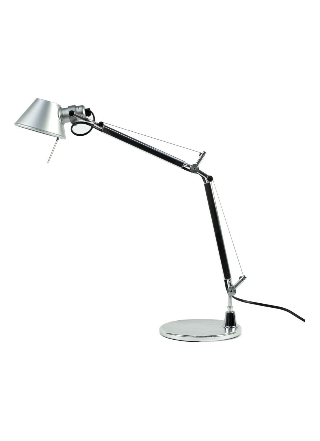 Artemide Tolomeo tafellamp Halo armatuur aluminium 129 x Ø23 cm - voorkant metaal