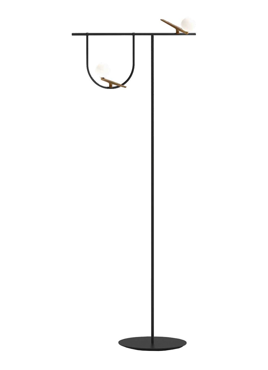 Artemide Yanzi vloerlamp LED 75 x 178 cm - voorkant messing