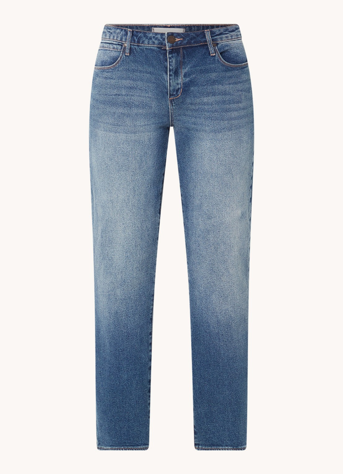 Articles of Society Rene mid waist tapered fit jeans met medium wassing - voorkant 3 indigo