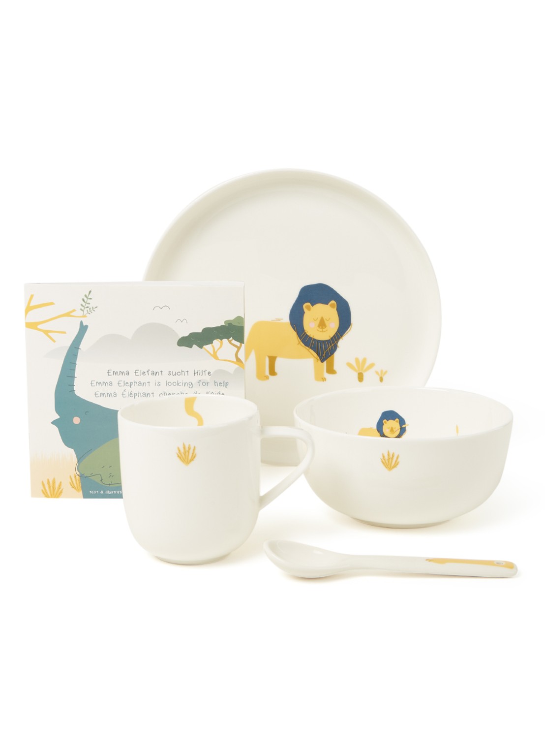 ASA Leo Lion kinderserviesset 5-delig - voorkant 2 wit