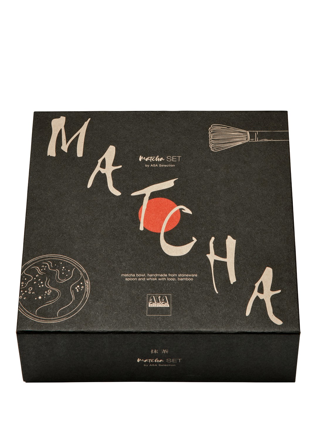 ASA Matcha serviesset in geschenkdoos 3-delig - achterkant 3 zwart