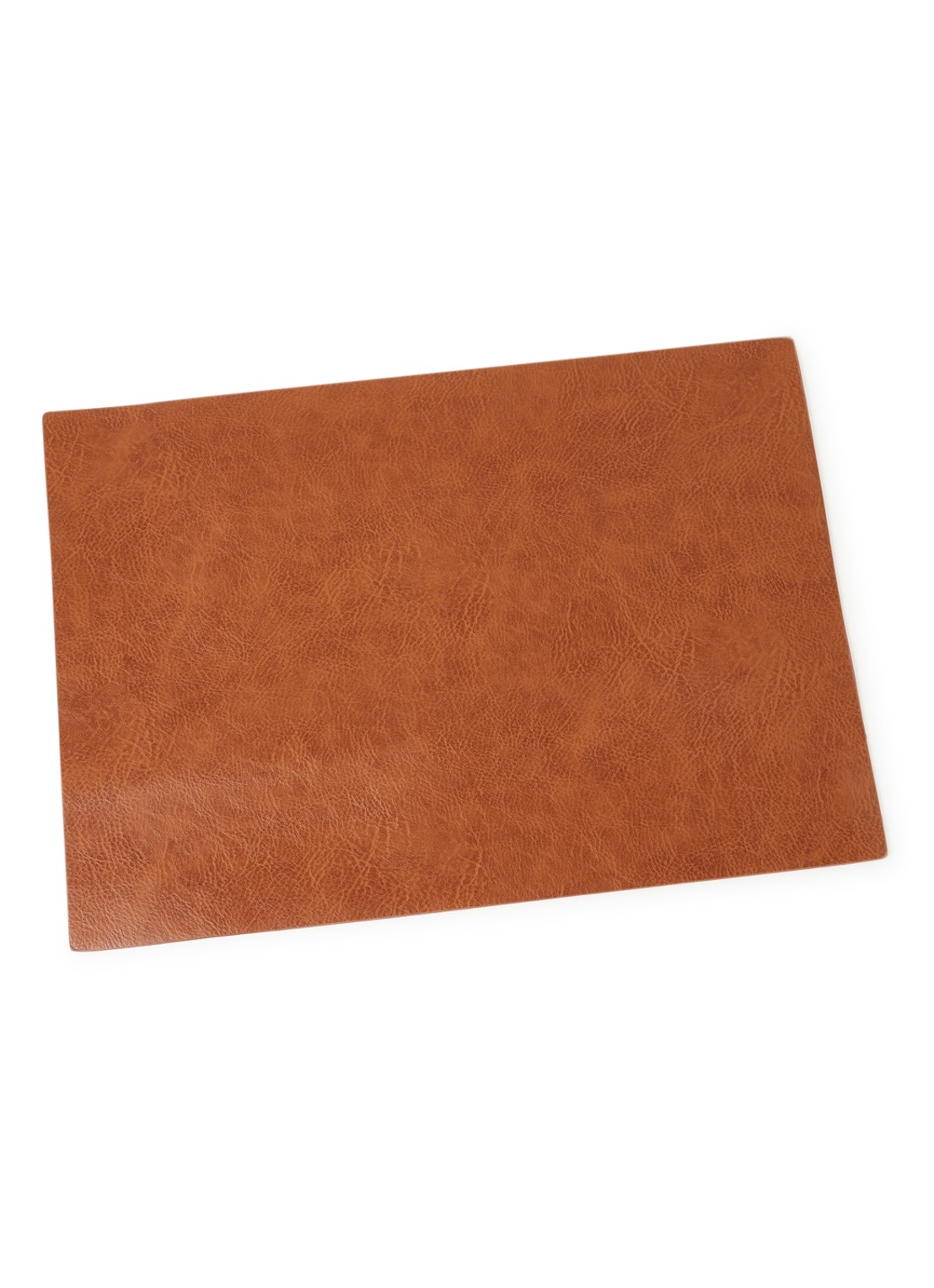 ASA Placemat van leer 46 x 33 cm  - voorkant 2 cognac