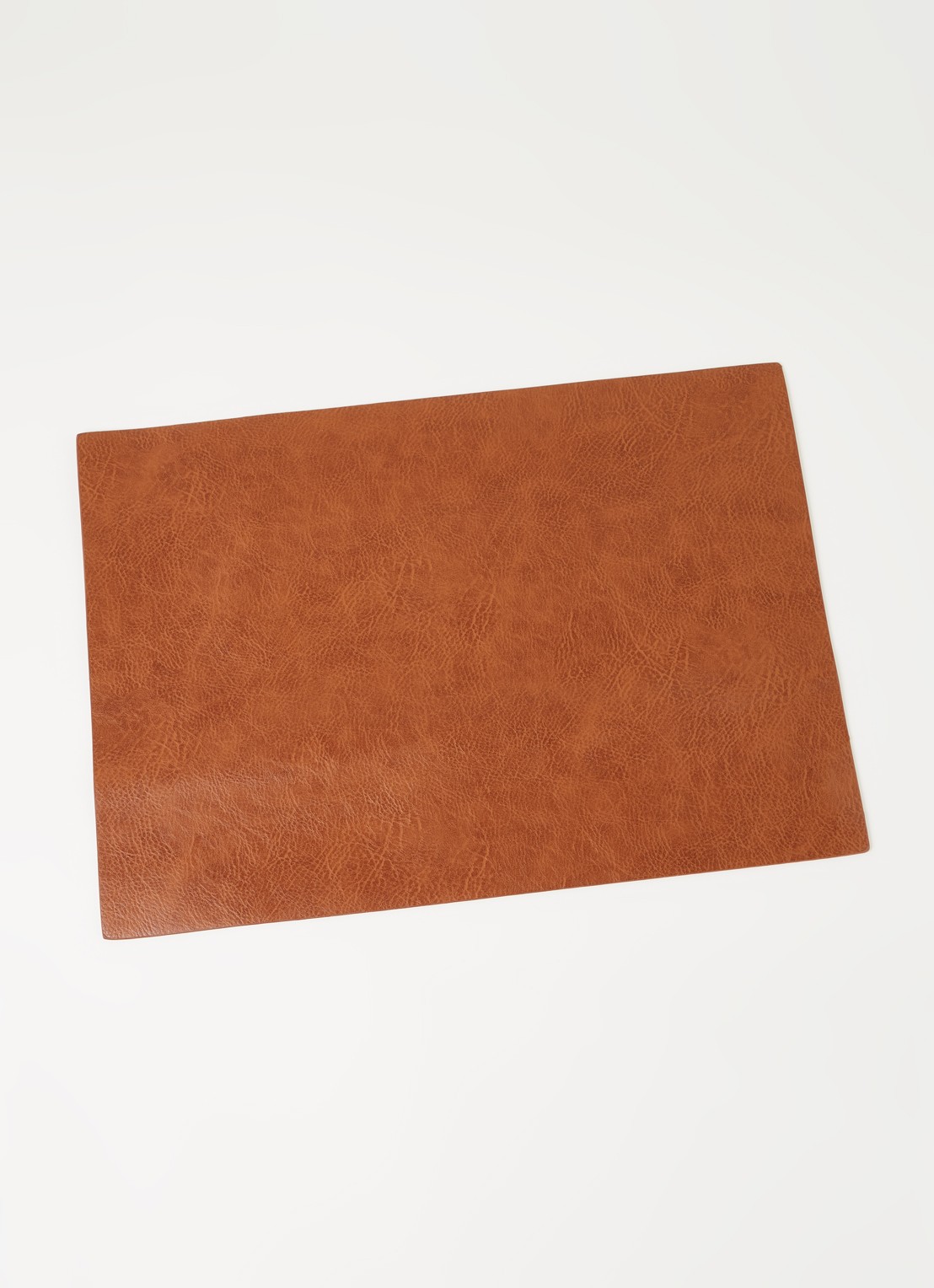 ASA Placemat van leer 46 x 33 cm  - voorkant 3 cognac