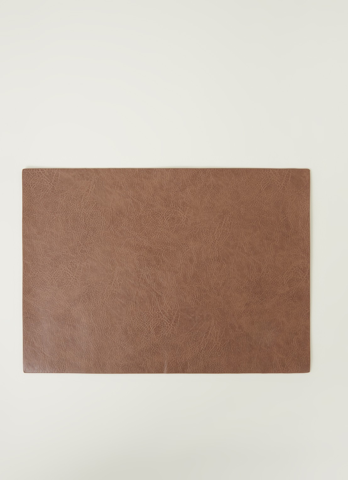 ASA Placemat van leer 46 x 33 cm - voorkant 3 hazelnootbruin