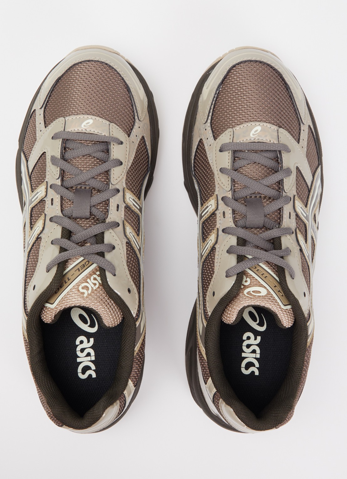 ASICS Gel-1130 sneaker van mesh met logo - detail 4 lichtbruin