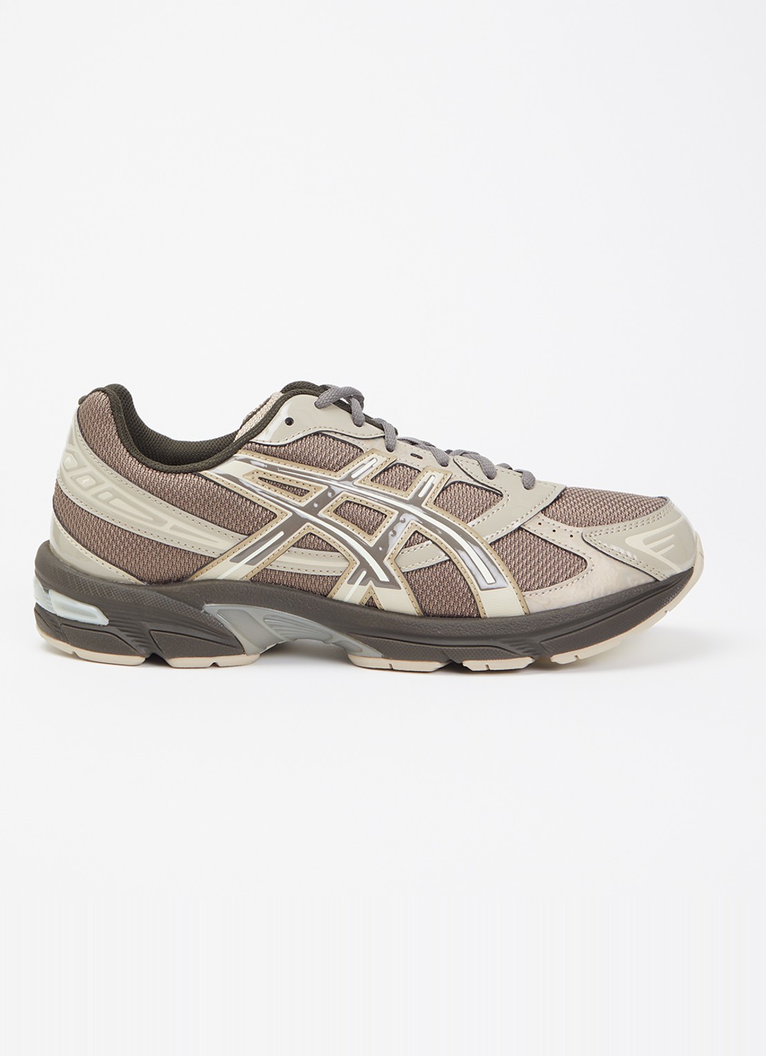 ASICS Gel-1130 sneaker van mesh met logo - voorkant 2 lichtbruin