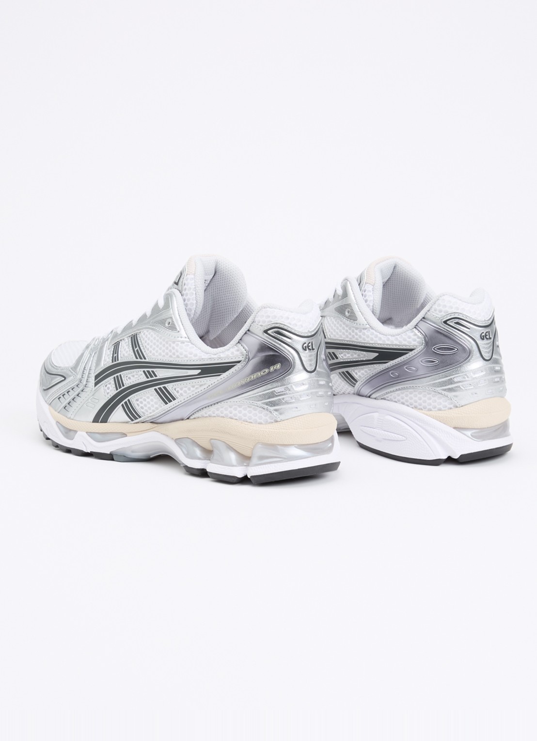 ASICS Gel-Kayano 14 sneaker met mesh details en metallic finish - achterkant 4 wit