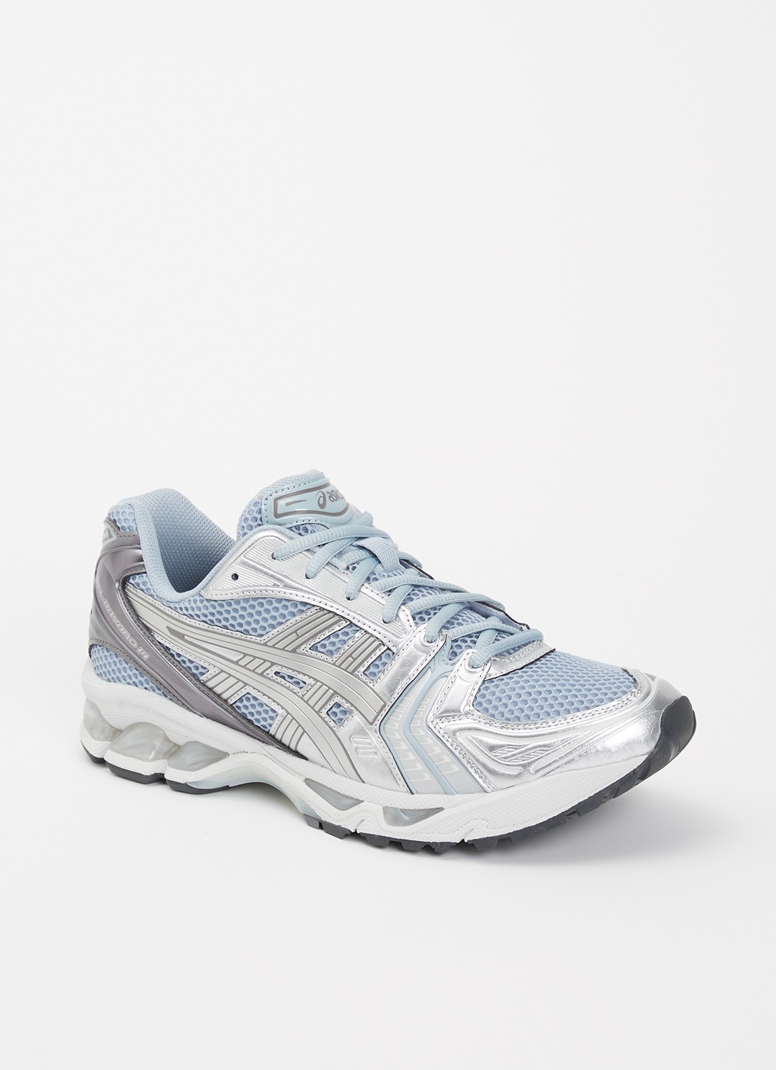 ASICS Gel-Kayano 14 sneaker met mesh details - voorkant 2 blauwgrijs