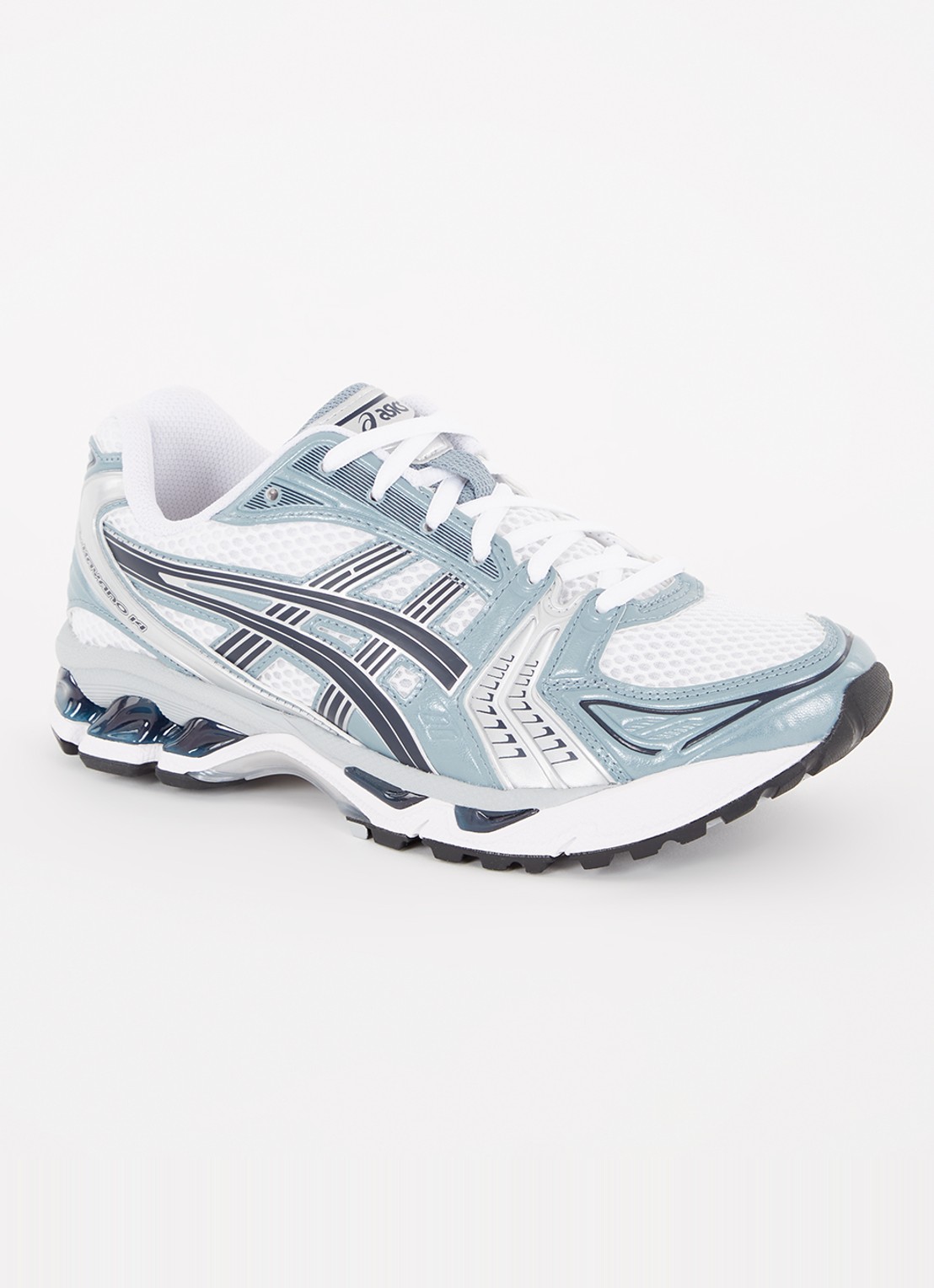 ASICS Gel-Kayano 14 sneaker met mesh en metallic details - voorkant 5 wit