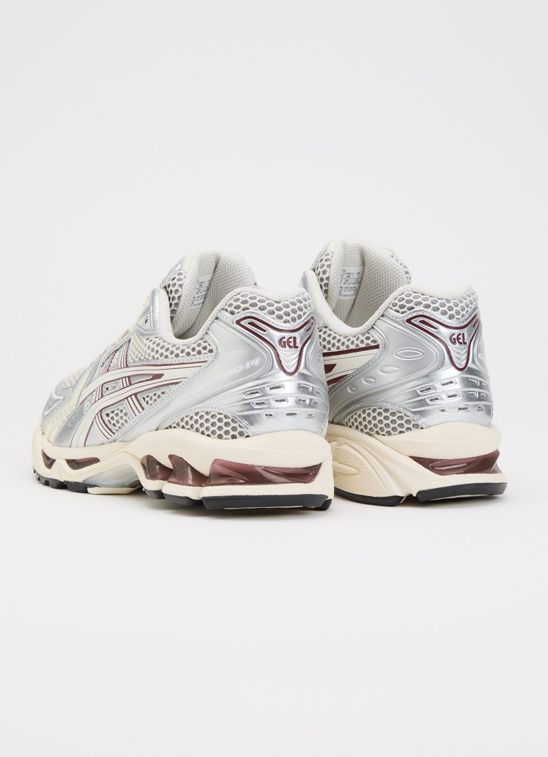ASICS Gel-Kayano 14 sneaker met mesh en metallic details - achterkant 2 ivoor
