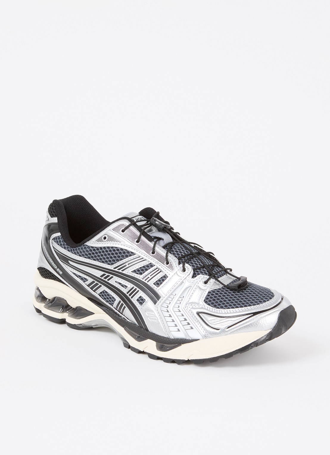 ASICS Gel-Kayano 14 sneaker met mesh en metallic details - voorkant 9 zwart
