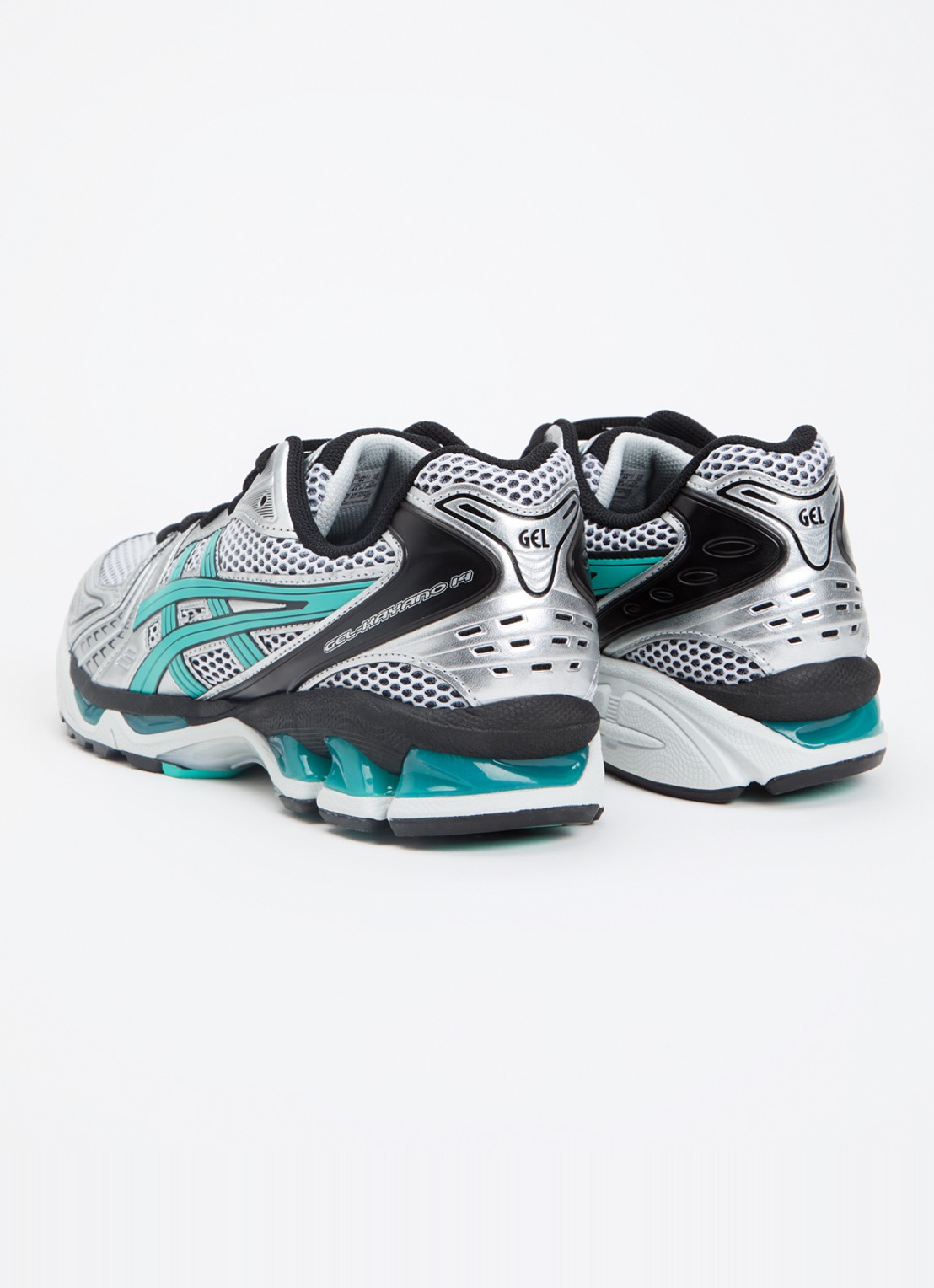 ASICS Gel-Kayano 14 sneaker met mesh en metallic details - achterkant 7 zeegroen