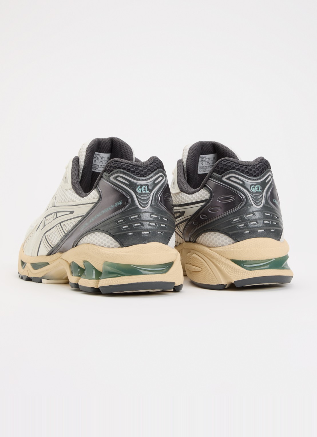 ASICS Gel-Kayano 14 sneaker met mesh en metallic details  - achterkant donkerblauw