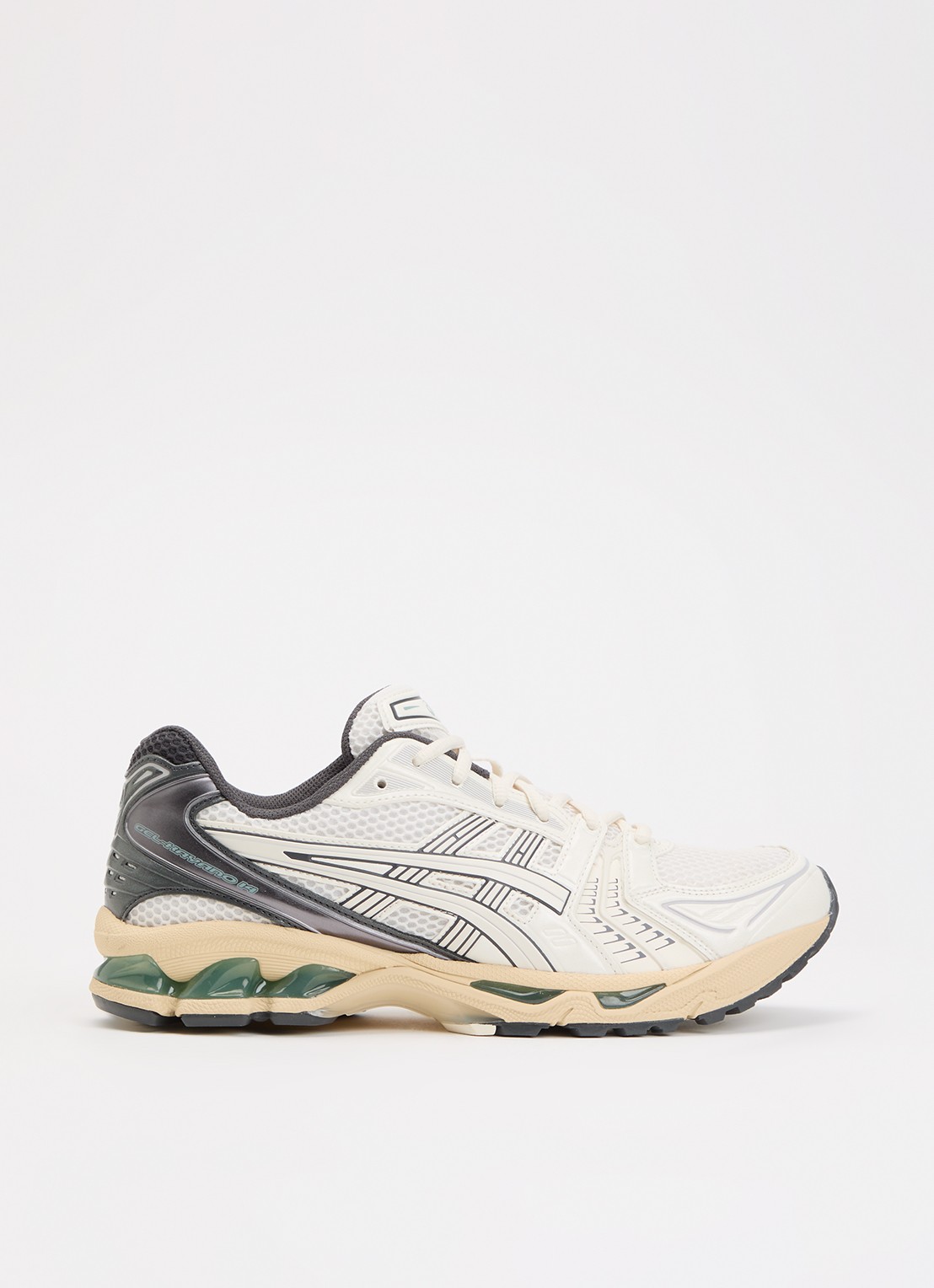 ASICS Gel-Kayano 14 sneaker met mesh en metallic details  - voorkant 2 donkerblauw