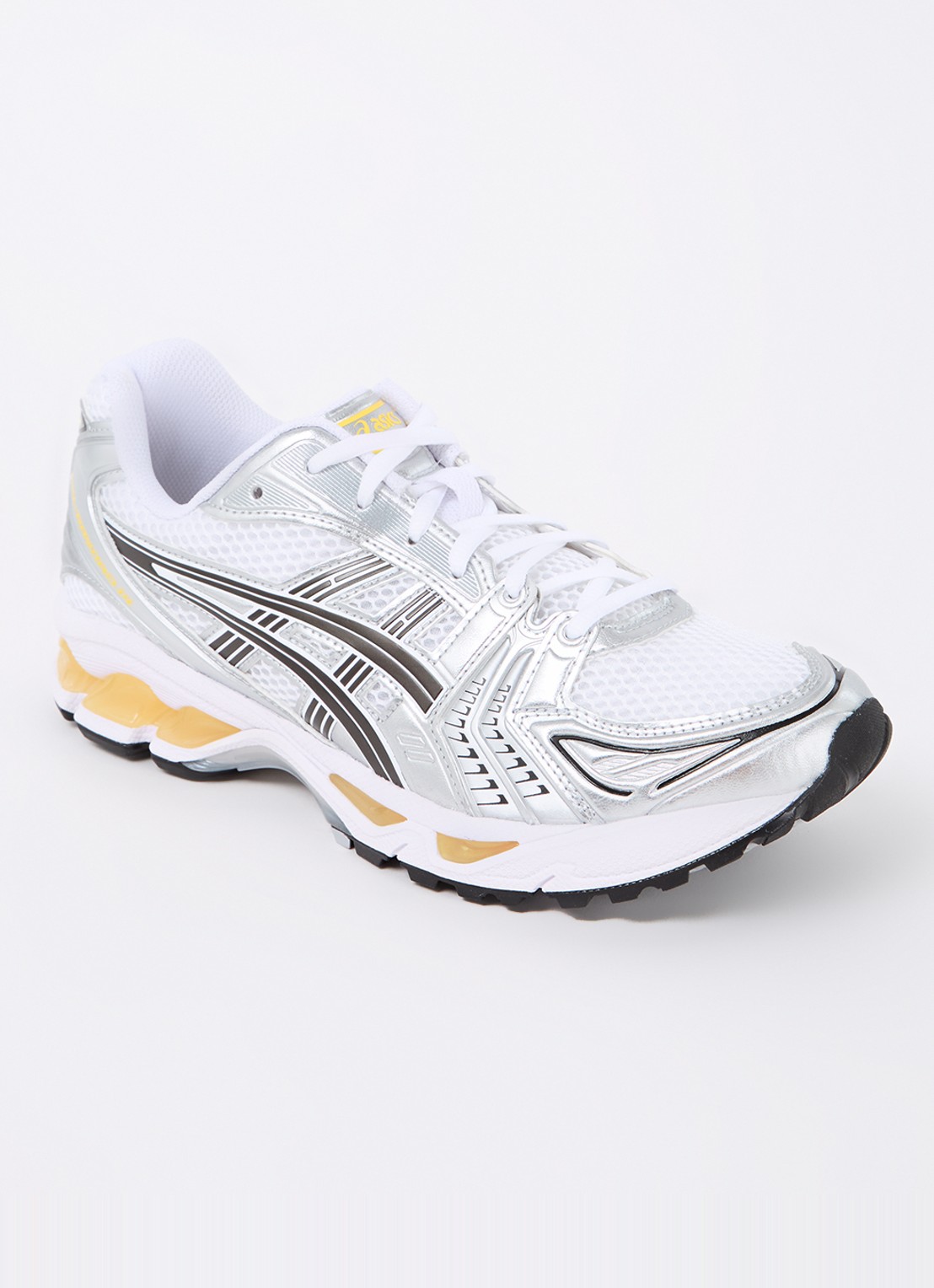 ASICS Gel-Kayano 14 sneaker met metallic details - voorkant 4 wit