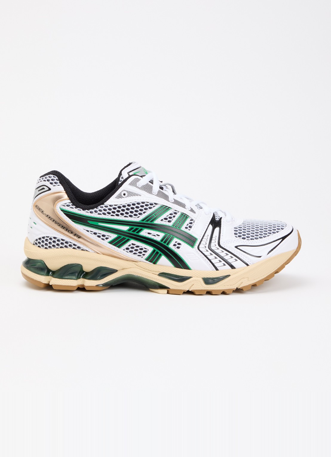 ASICS Gel-Kayano sneaker van mesh met metallic details - voorkant 2 wit