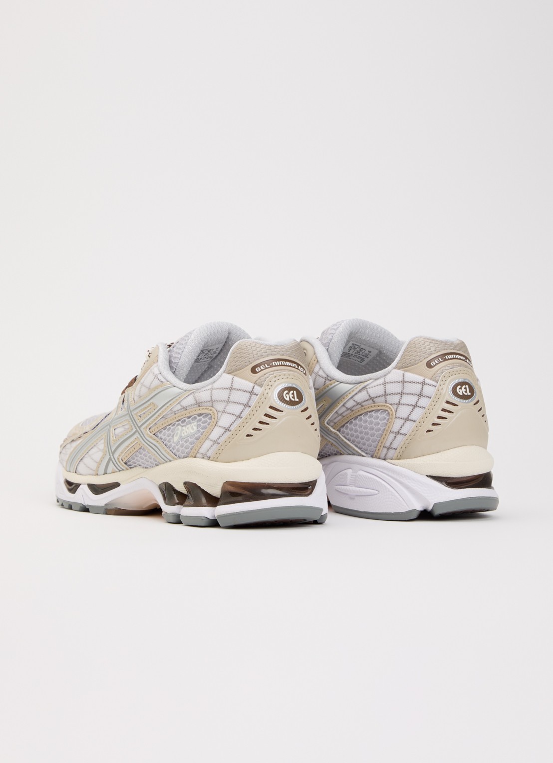 ASICS Gel-Nimbus sneaker van mesh met logo - achterkant beige
