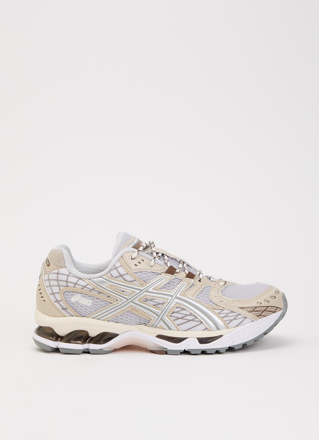 ASICS Gel-Nimbus sneaker van mesh met logo - voorkant 2 beige