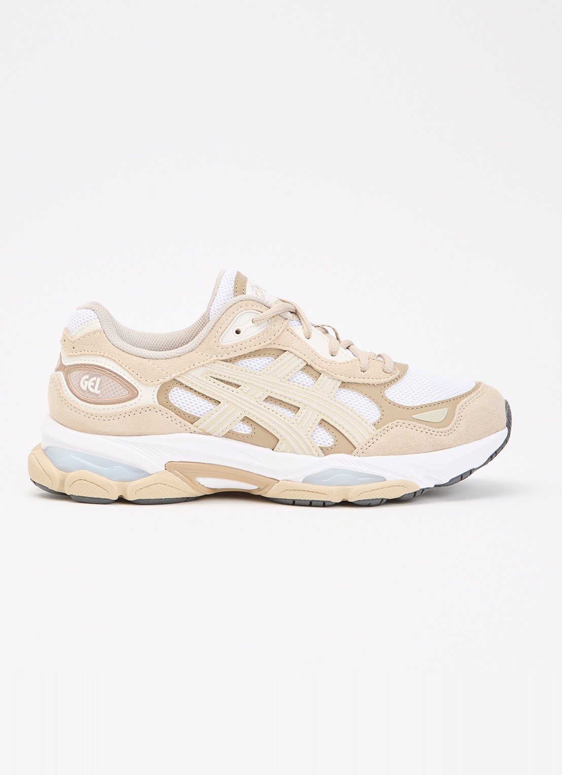 ASICS Gel-Nyc 2.0 sneaker met details van suède - voorkant beige
