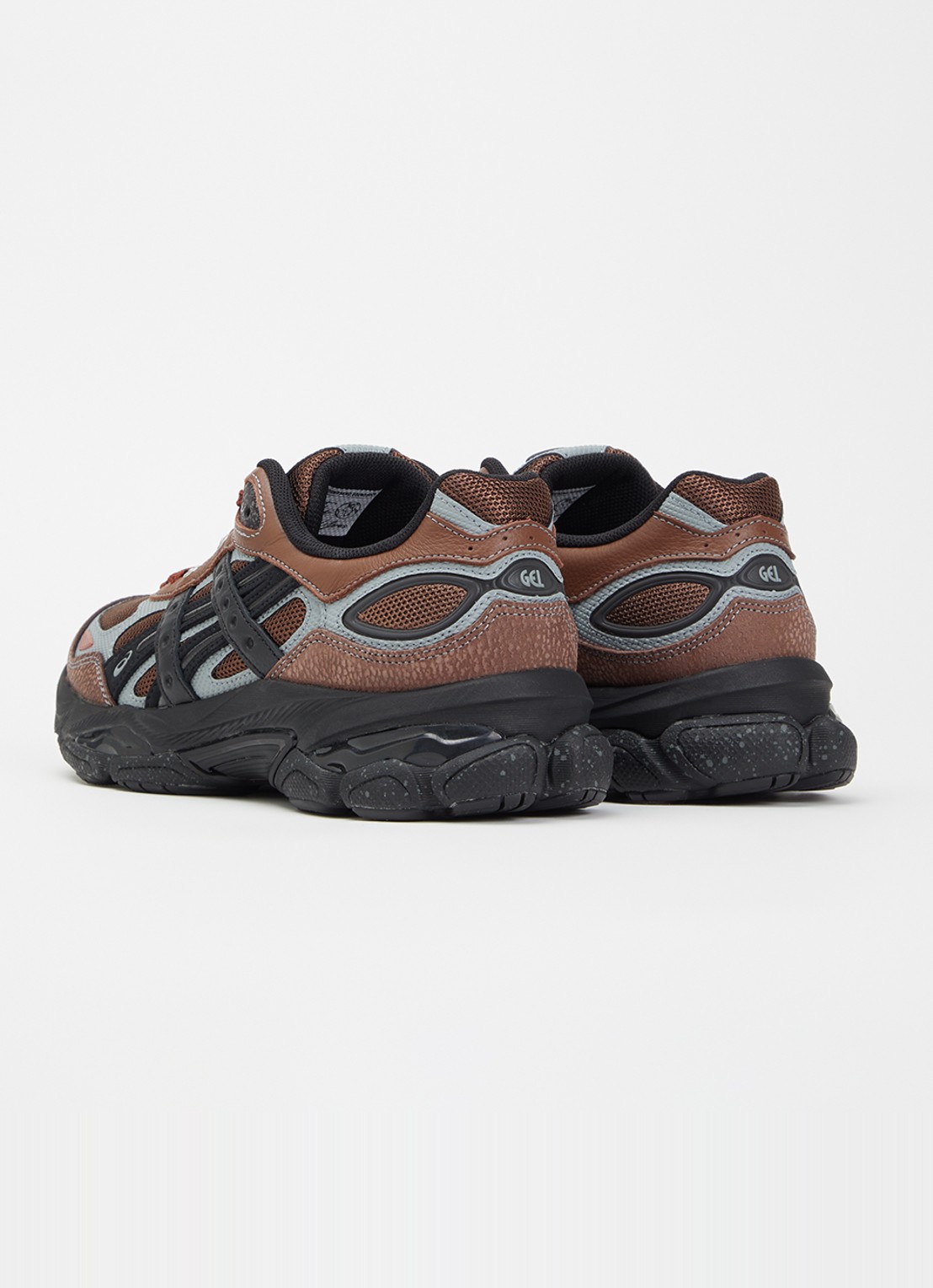 ASICS Gel-Nyc 2.0 sneaker met leren details - achterkant donkerbruin
