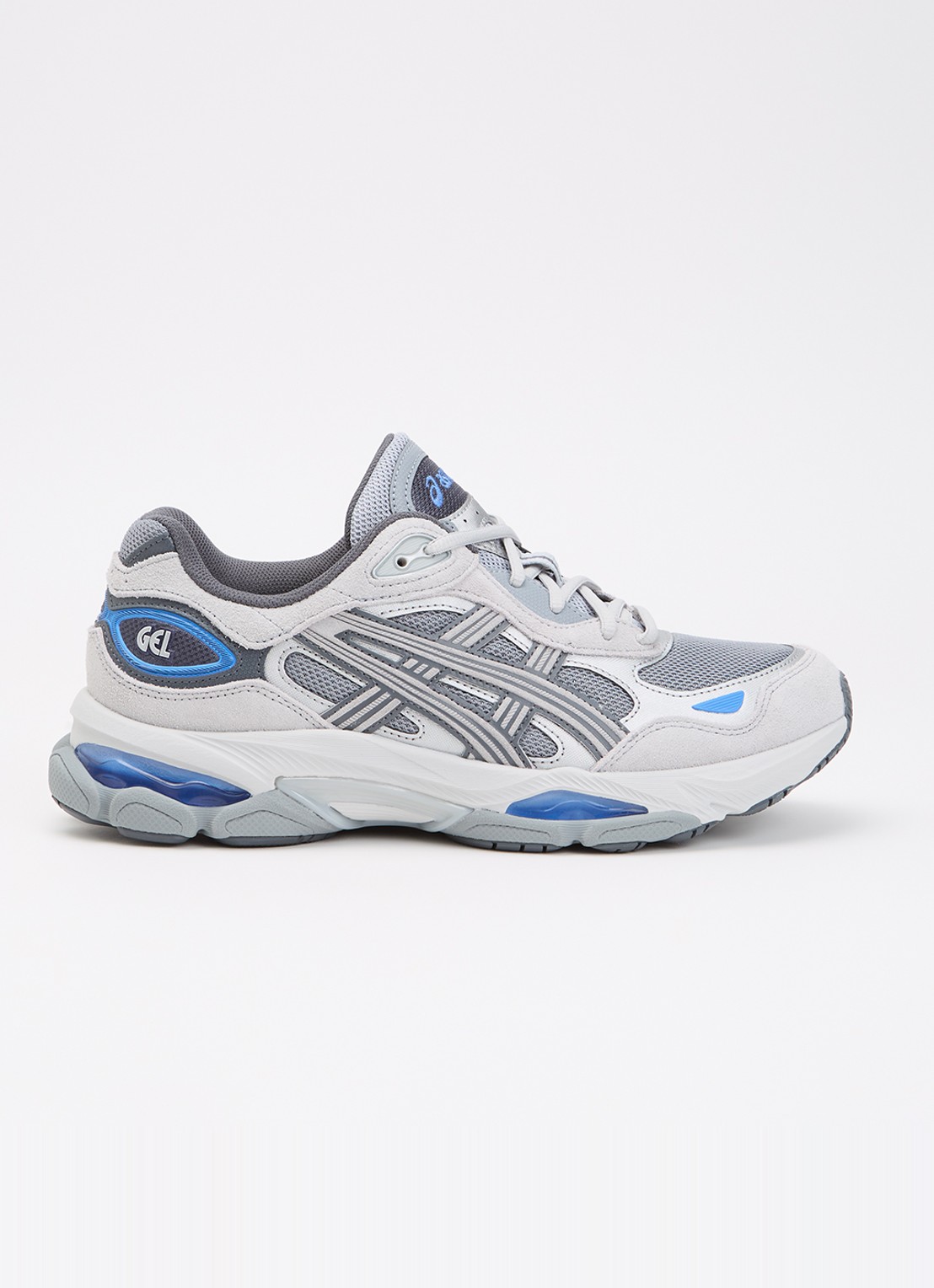 ASICS Gel-Nyc 2.0 sneaker met suède details - voorkant grijs