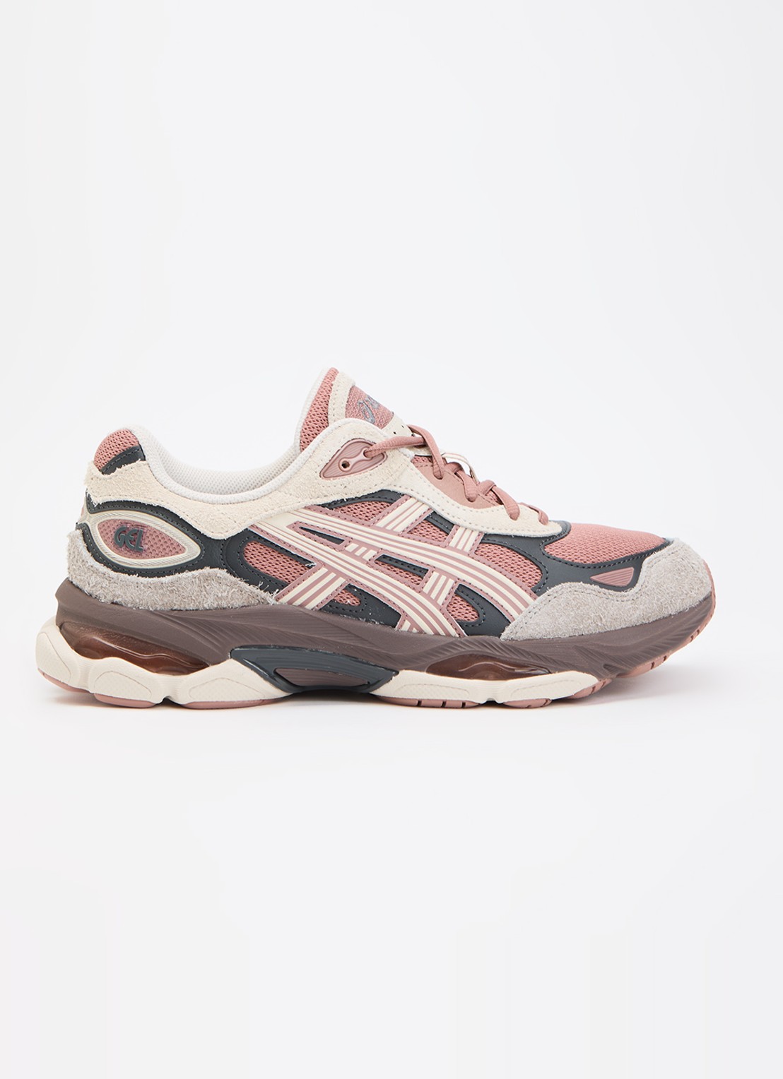 ASICS Gel-Nyc 2.0 sneaker met suède details - voorkant 4 beige