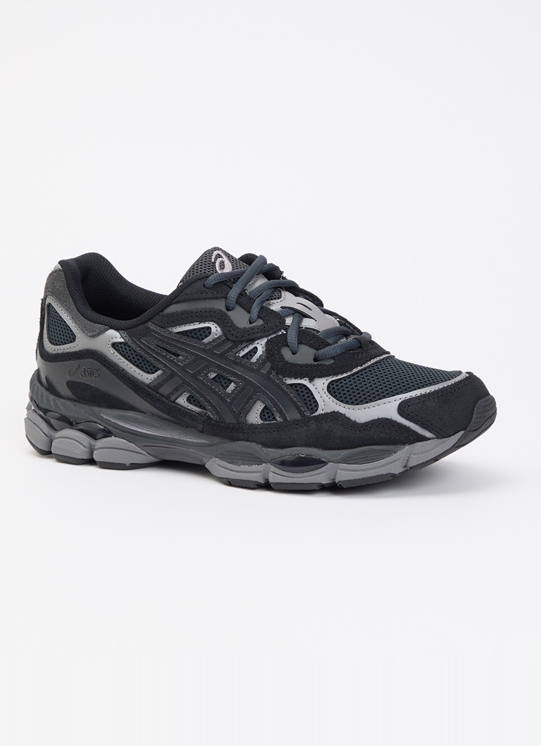 ASICS Gel-Nyc sneaker met details van suède - voorkant 3 antraciet