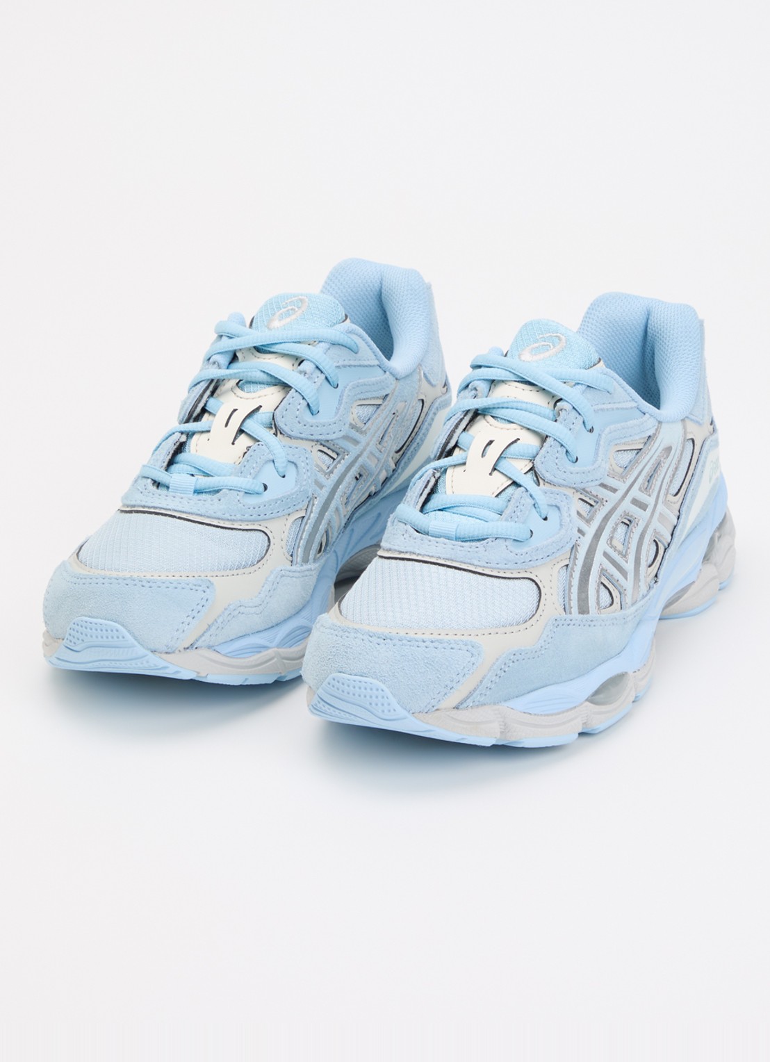 ASICS Gel-Nyc sneaker met suède details - detail lichtblauw