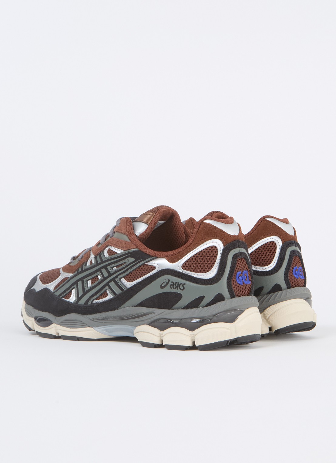ASICS Gel-Nyc sneaker met suède details - achterkant 5 kastanjebruin