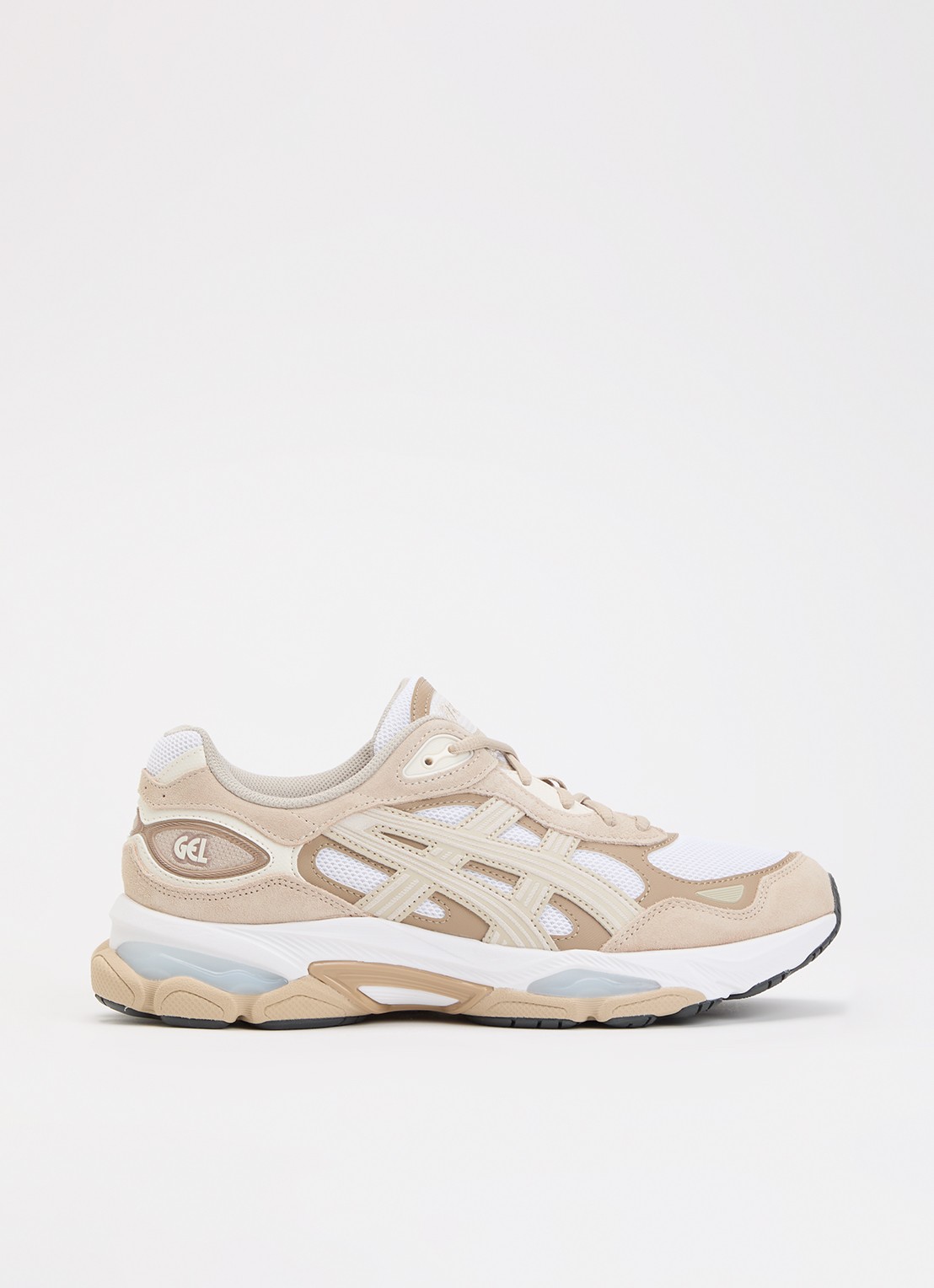 ASICS Gel-Nyc sneaker met suède details - voorkant beige
