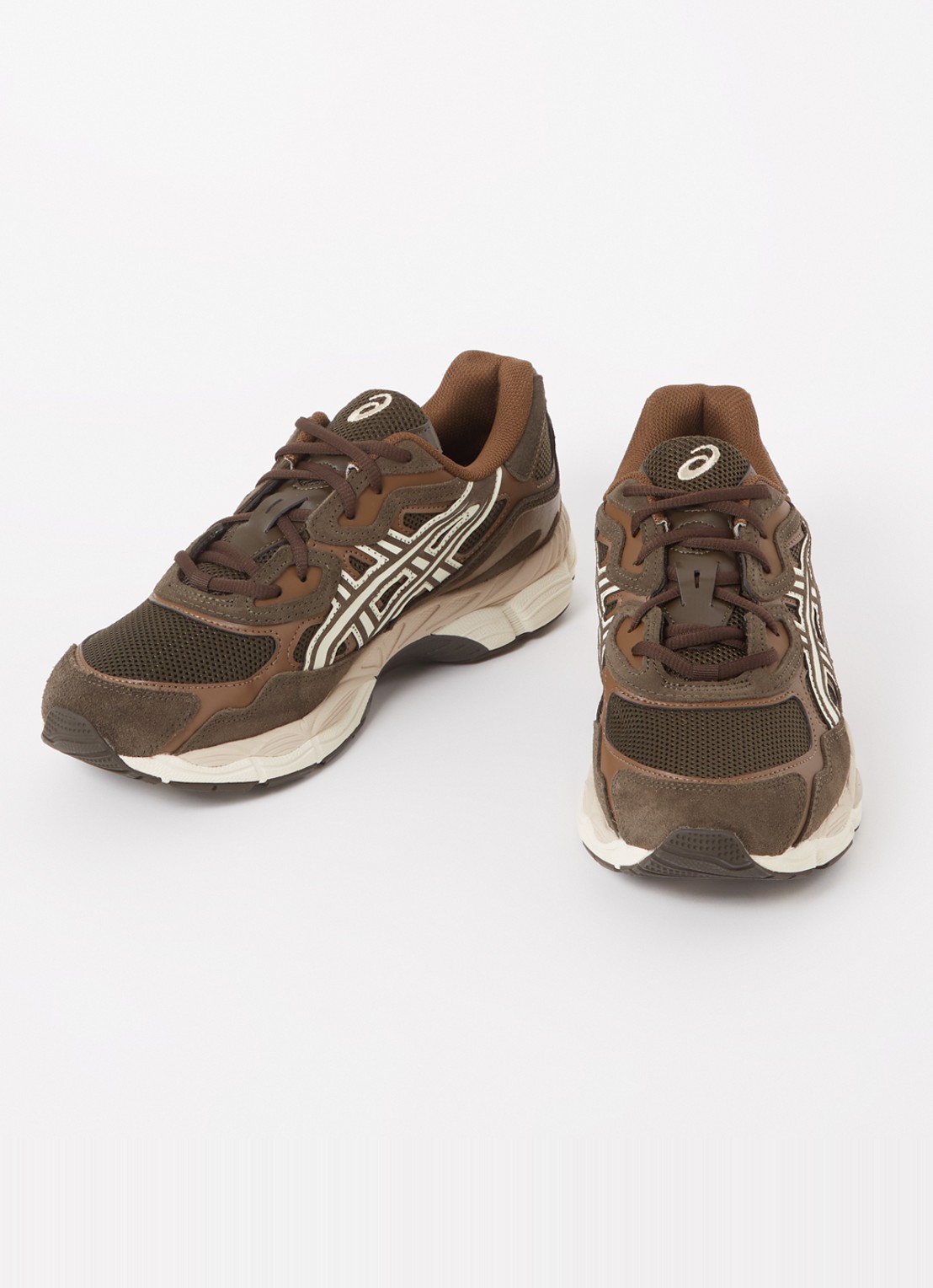 ASICS Gel-Nyc sneaker van mesh met suède details - detail 3 donkerbruin