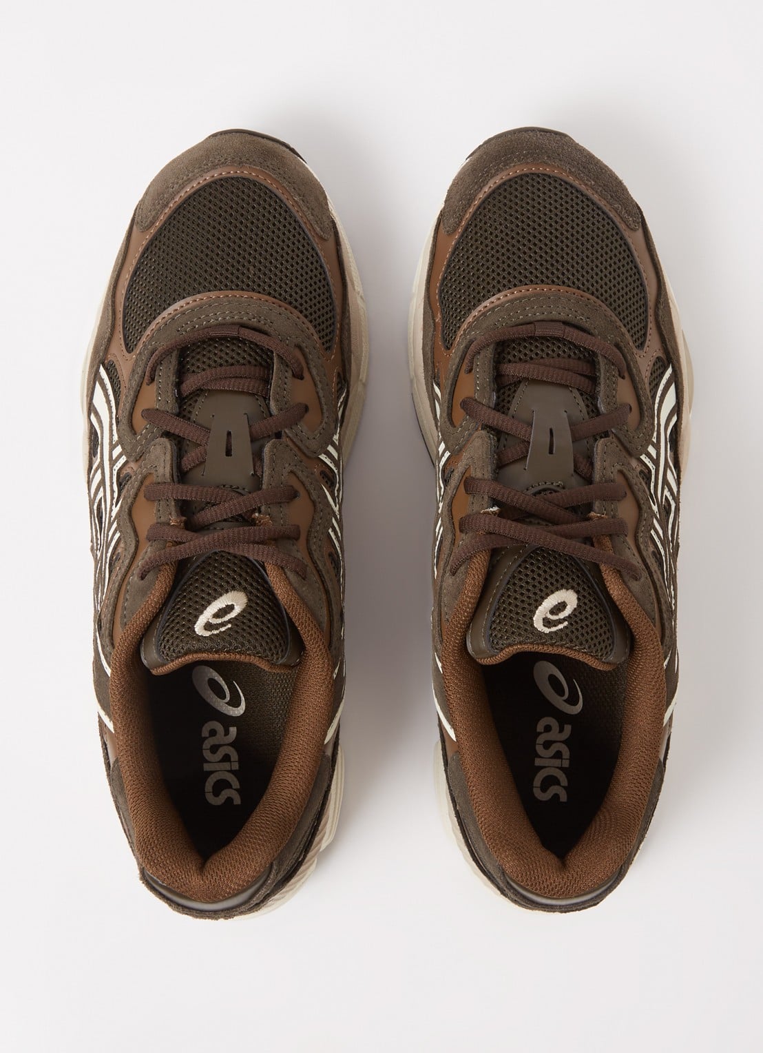ASICS Gel-Nyc sneaker van mesh met suède details - detail 4 donkerbruin