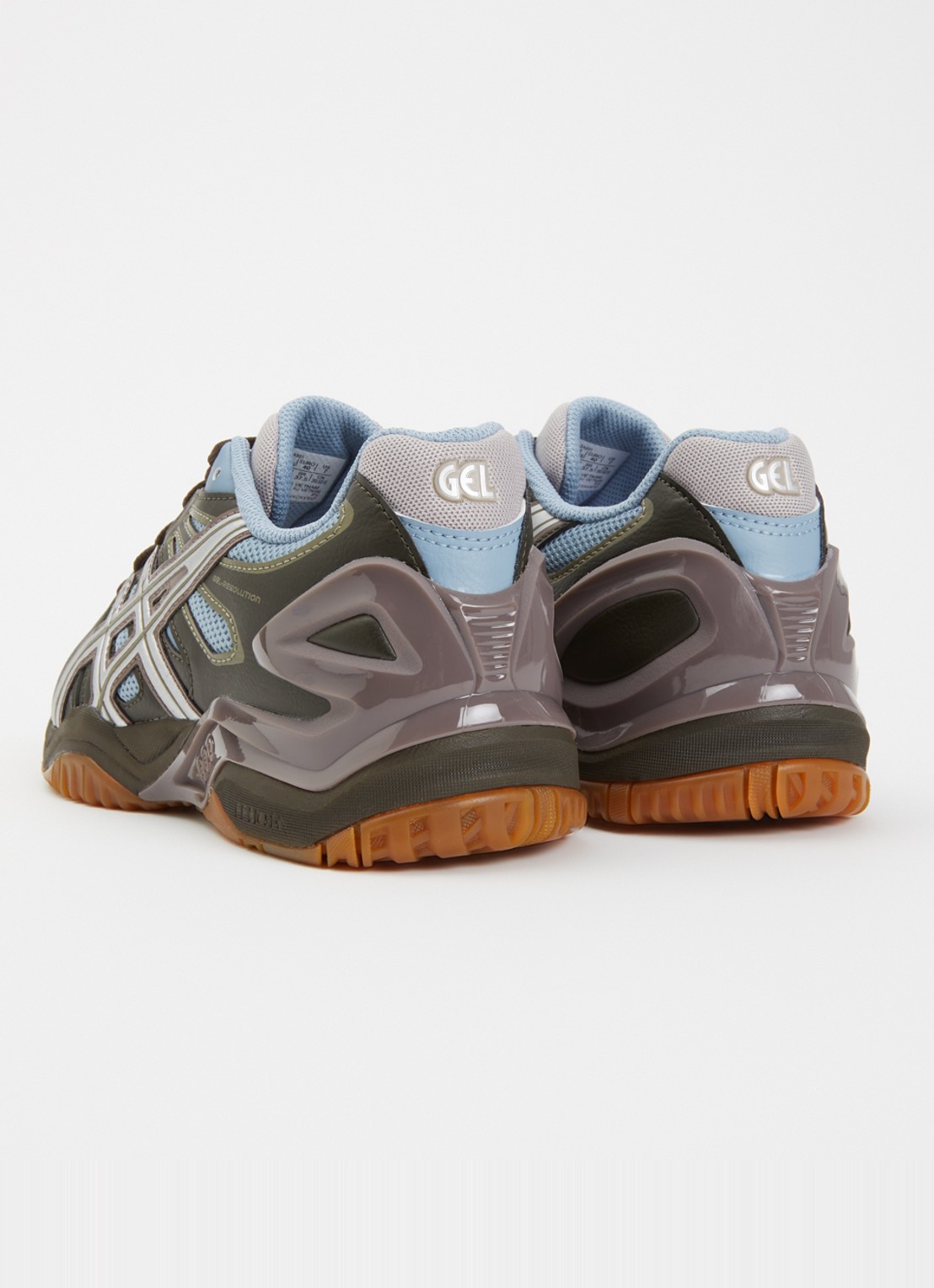 ASICS Gel-Resolution 5 sneaker van mesh met metallic details - achterkant 4 donkerbruin