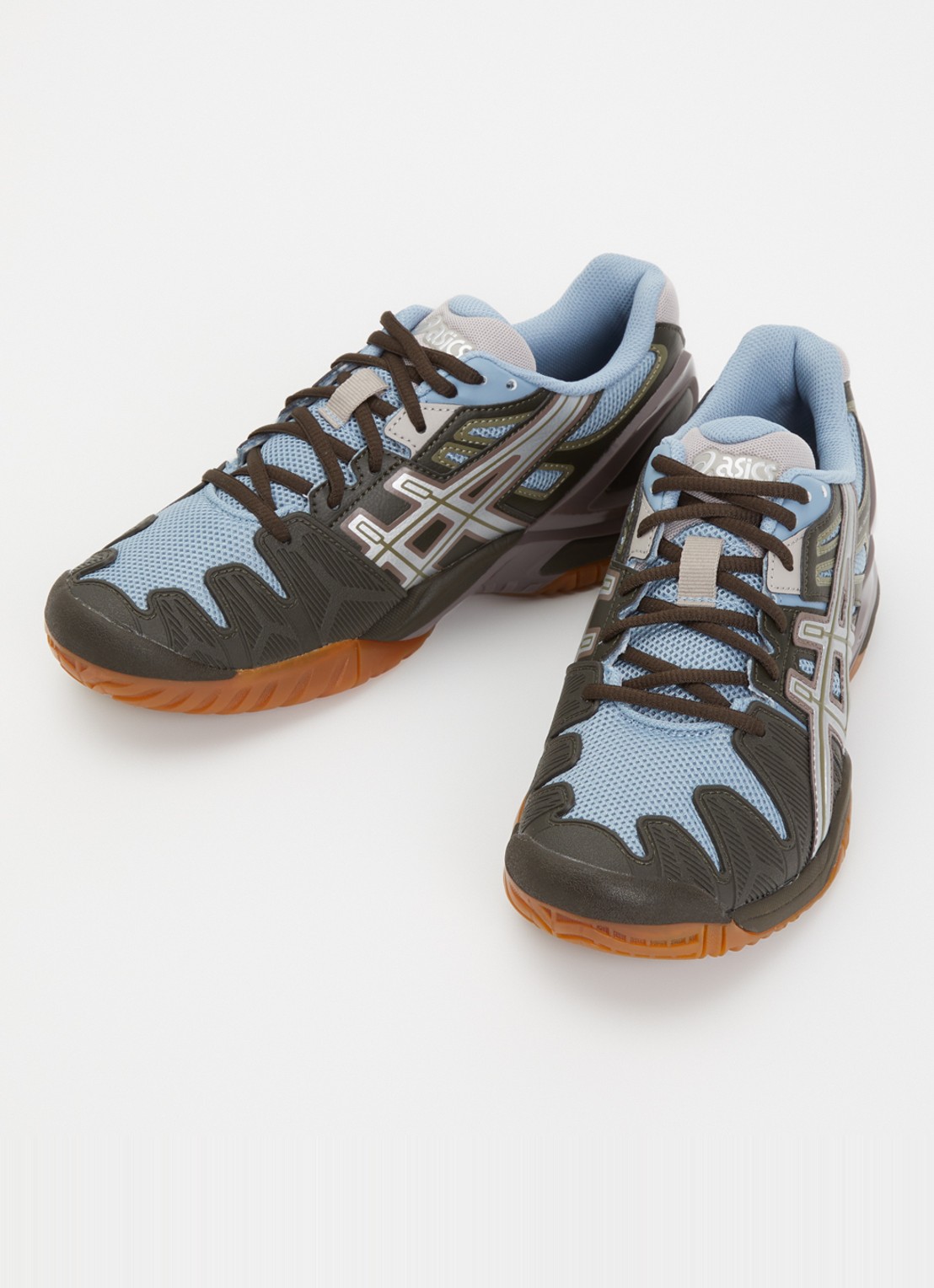 ASICS Gel-Resolution 5 sneaker van mesh met metallic details - detail donkerbruin